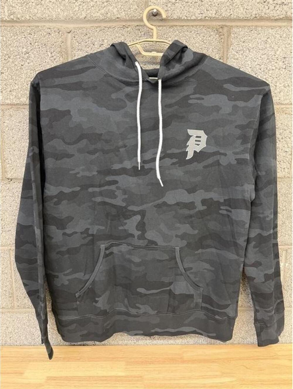 Primitive Skateboarding Camo Hoodie Black Grey Streetwear XL